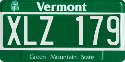 VT license plate XLZ179