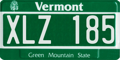 VT license plate XLZ185