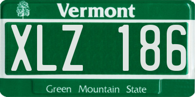VT license plate XLZ186