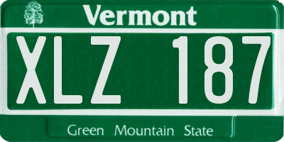 VT license plate XLZ187