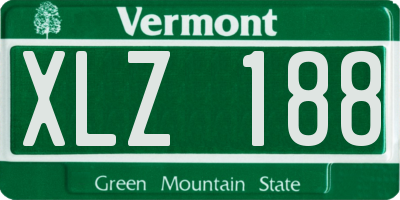 VT license plate XLZ188