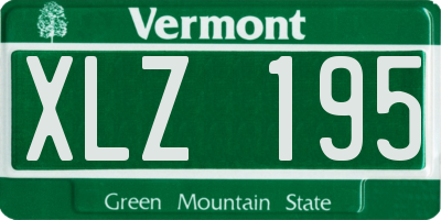 VT license plate XLZ195