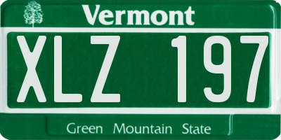VT license plate XLZ197