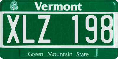 VT license plate XLZ198