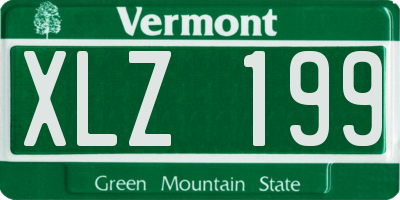 VT license plate XLZ199