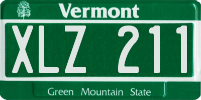 VT license plate XLZ211