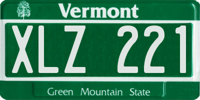 VT license plate XLZ221