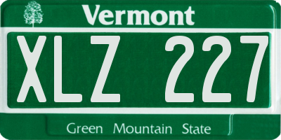 VT license plate XLZ227