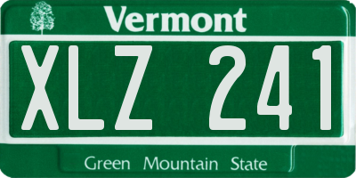 VT license plate XLZ241