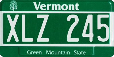 VT license plate XLZ245