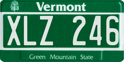 VT license plate XLZ246