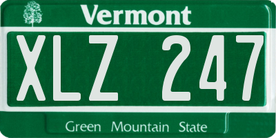 VT license plate XLZ247