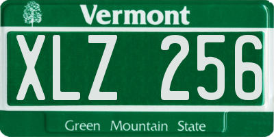 VT license plate XLZ256