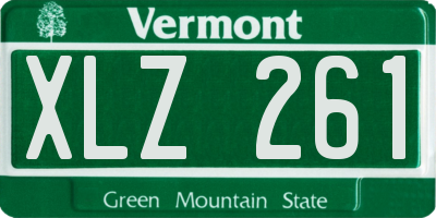 VT license plate XLZ261