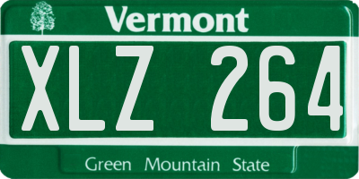 VT license plate XLZ264