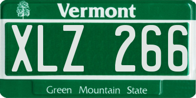VT license plate XLZ266