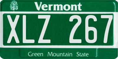 VT license plate XLZ267
