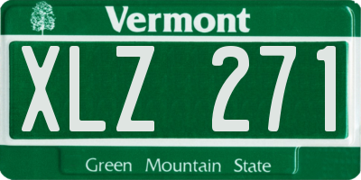 VT license plate XLZ271
