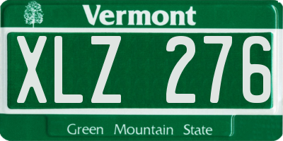 VT license plate XLZ276