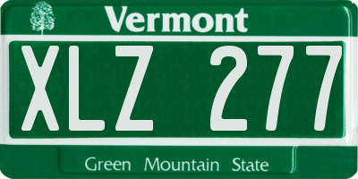 VT license plate XLZ277