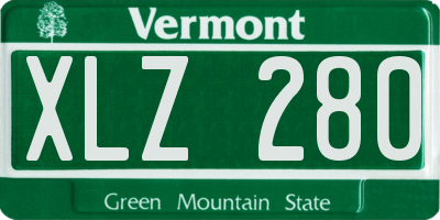 VT license plate XLZ280