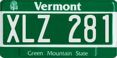 VT license plate XLZ281