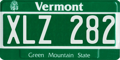 VT license plate XLZ282