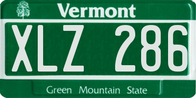 VT license plate XLZ286