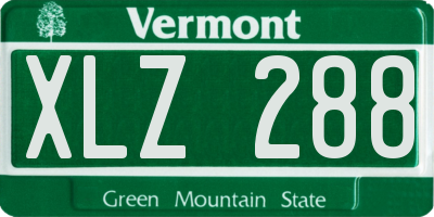 VT license plate XLZ288