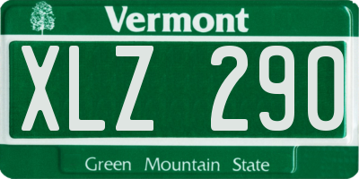 VT license plate XLZ290