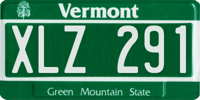 VT license plate XLZ291