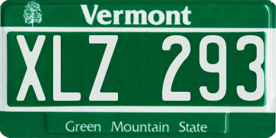 VT license plate XLZ293