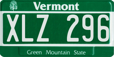 VT license plate XLZ296