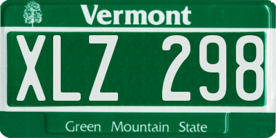 VT license plate XLZ298