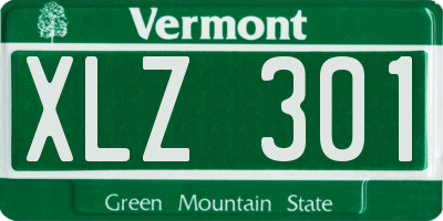 VT license plate XLZ301