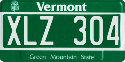 VT license plate XLZ304