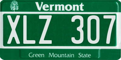 VT license plate XLZ307