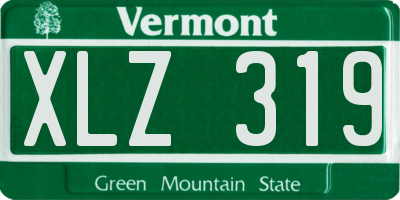 VT license plate XLZ319