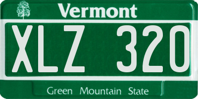 VT license plate XLZ320