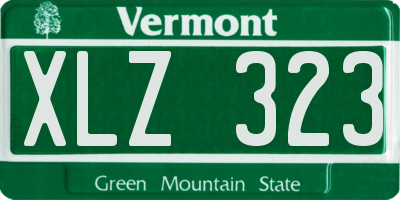 VT license plate XLZ323
