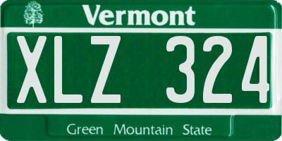 VT license plate XLZ324