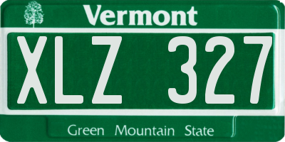 VT license plate XLZ327