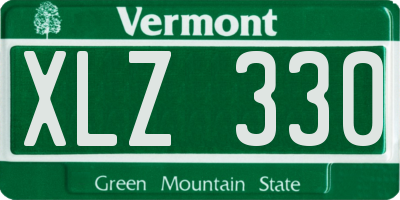 VT license plate XLZ330