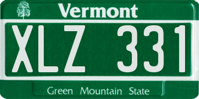 VT license plate XLZ331