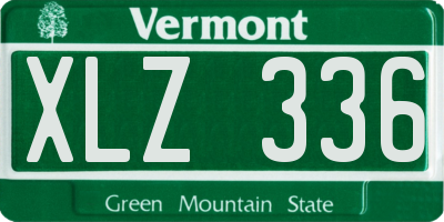 VT license plate XLZ336