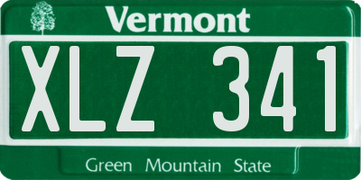 VT license plate XLZ341
