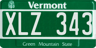 VT license plate XLZ343