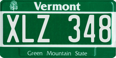 VT license plate XLZ348
