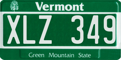 VT license plate XLZ349