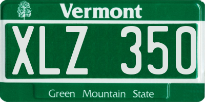 VT license plate XLZ350